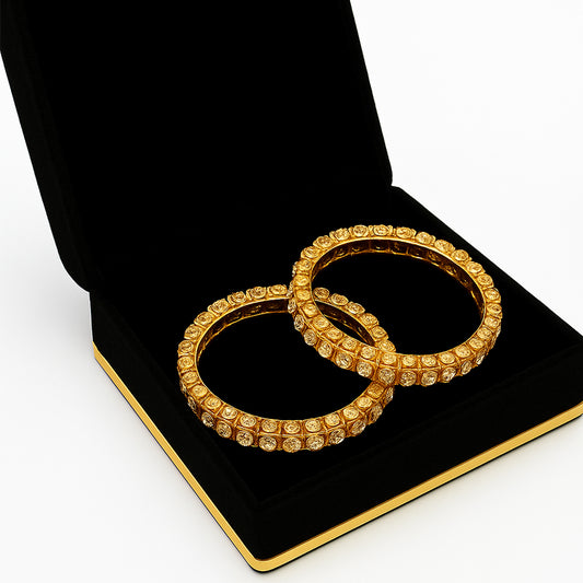 Twinkle Tots Crystal Bangles – Premium Designer Jewelry for Kids (Set of 2)