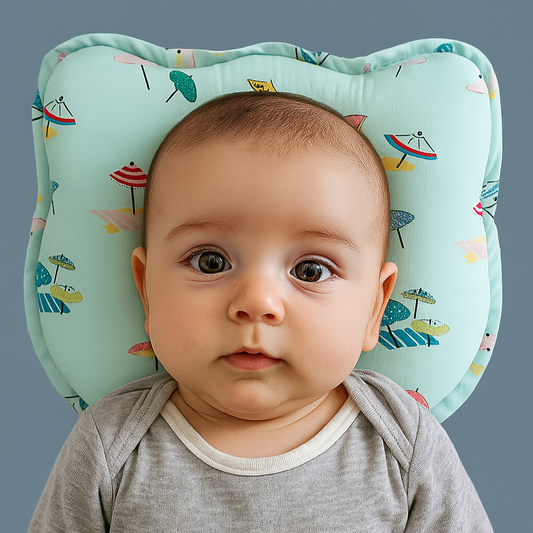 ErgoSoft Infant Head Shaping Pillow – Beach Umbrella Design