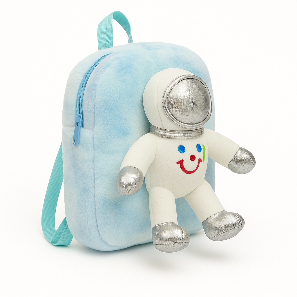 Magical Explorers: Unicorn & Astronaut Soft Fur Bag for Kids