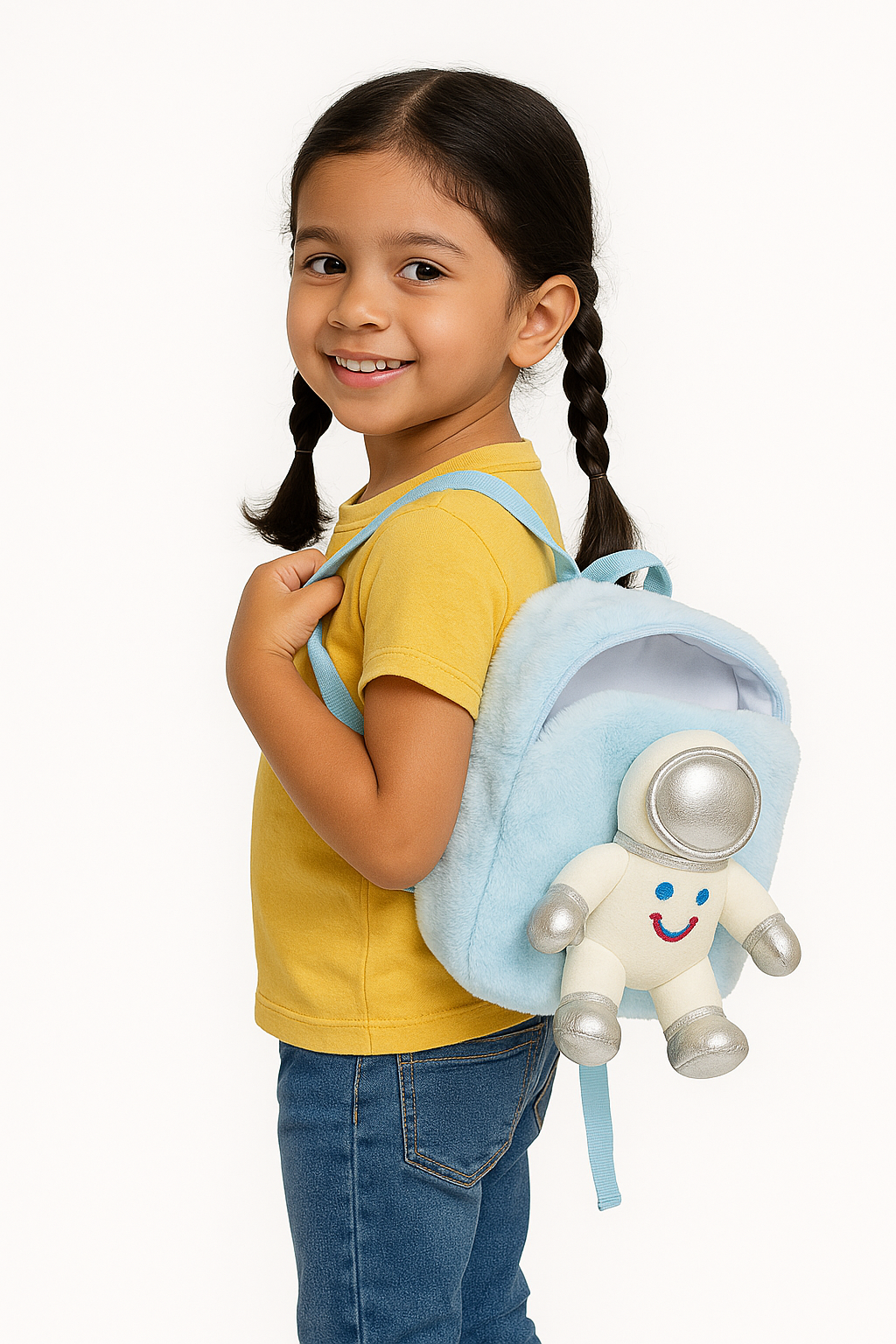 Magical Explorers: Unicorn & Astronaut Soft Fur Bag for Kids