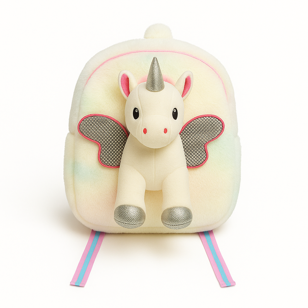 Magical Explorers: Unicorn & Astronaut Soft Fur Bag for Kids