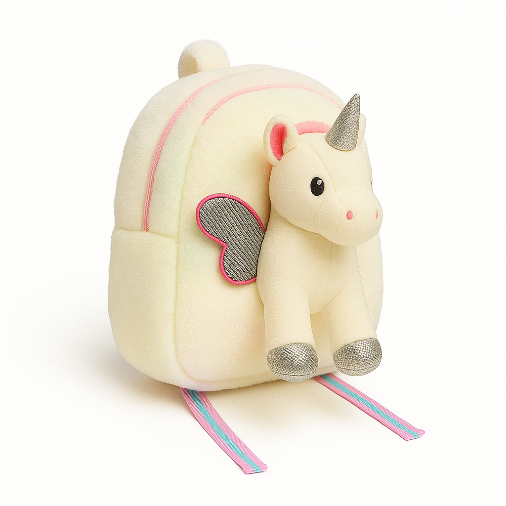 Magical Explorers: Unicorn & Astronaut Soft Fur Bag for Kids