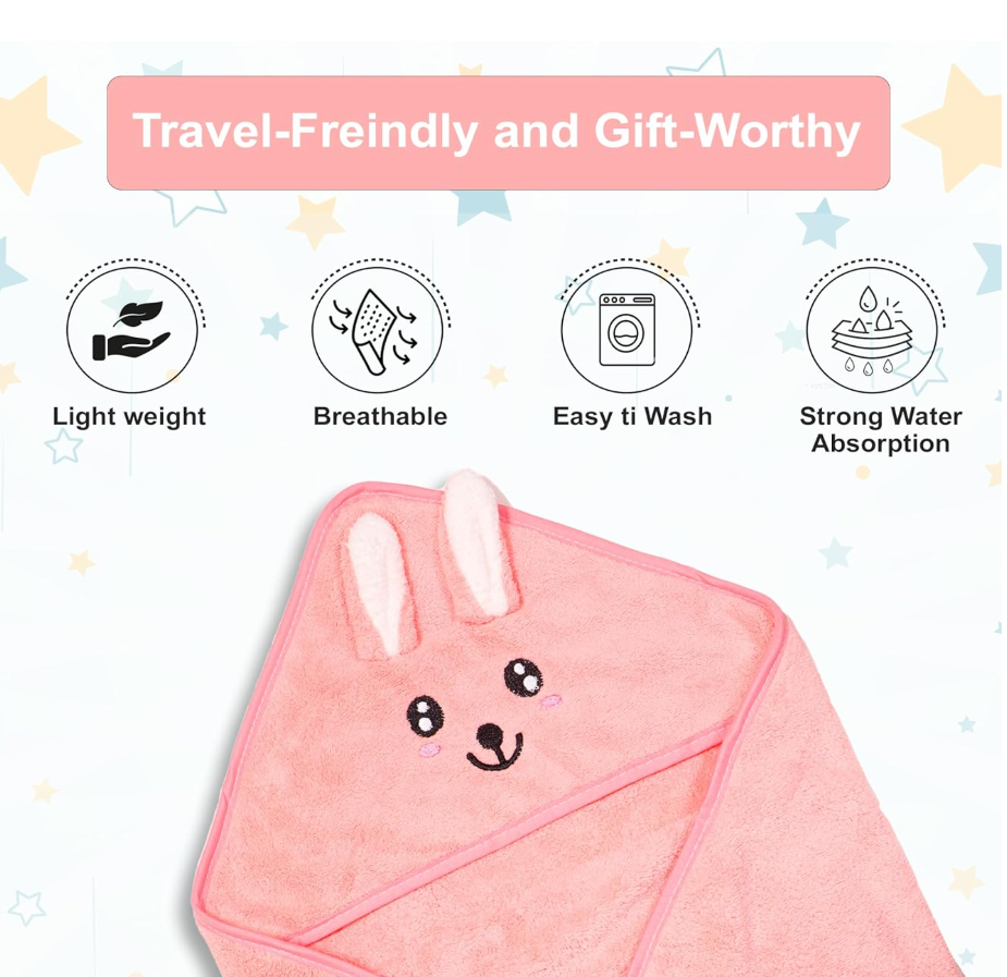 TinyHugs Hooded Towel – The Ultimate Comfort for Your Little One (PACK OF 3)