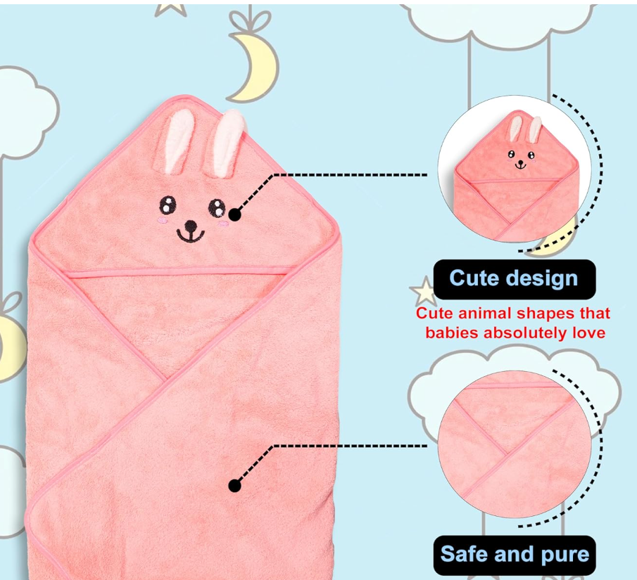 TinyHugs Hooded Towel – The Ultimate Comfort for Your Little One (PACK OF 3)