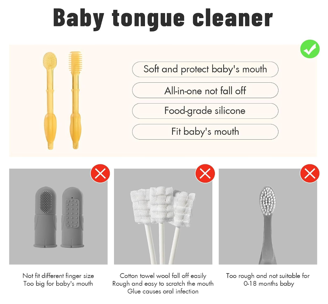 Baby Silicon Toothbrush and Tongue cleaner