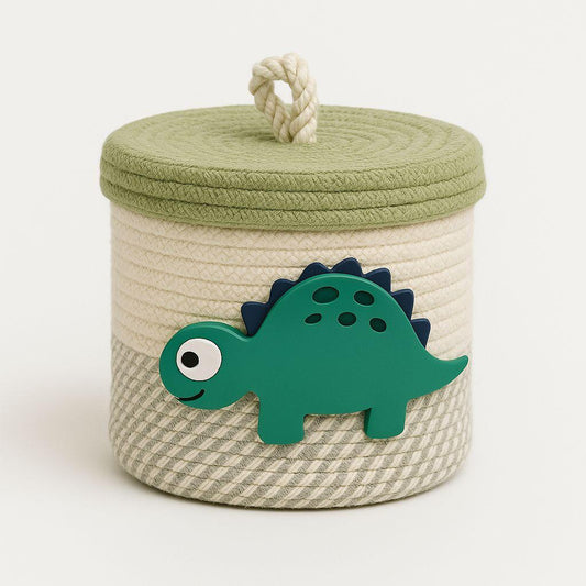 Woven Baby Storage Bin– Soft Cotton Rope Organizer (HANDCRAFTED)