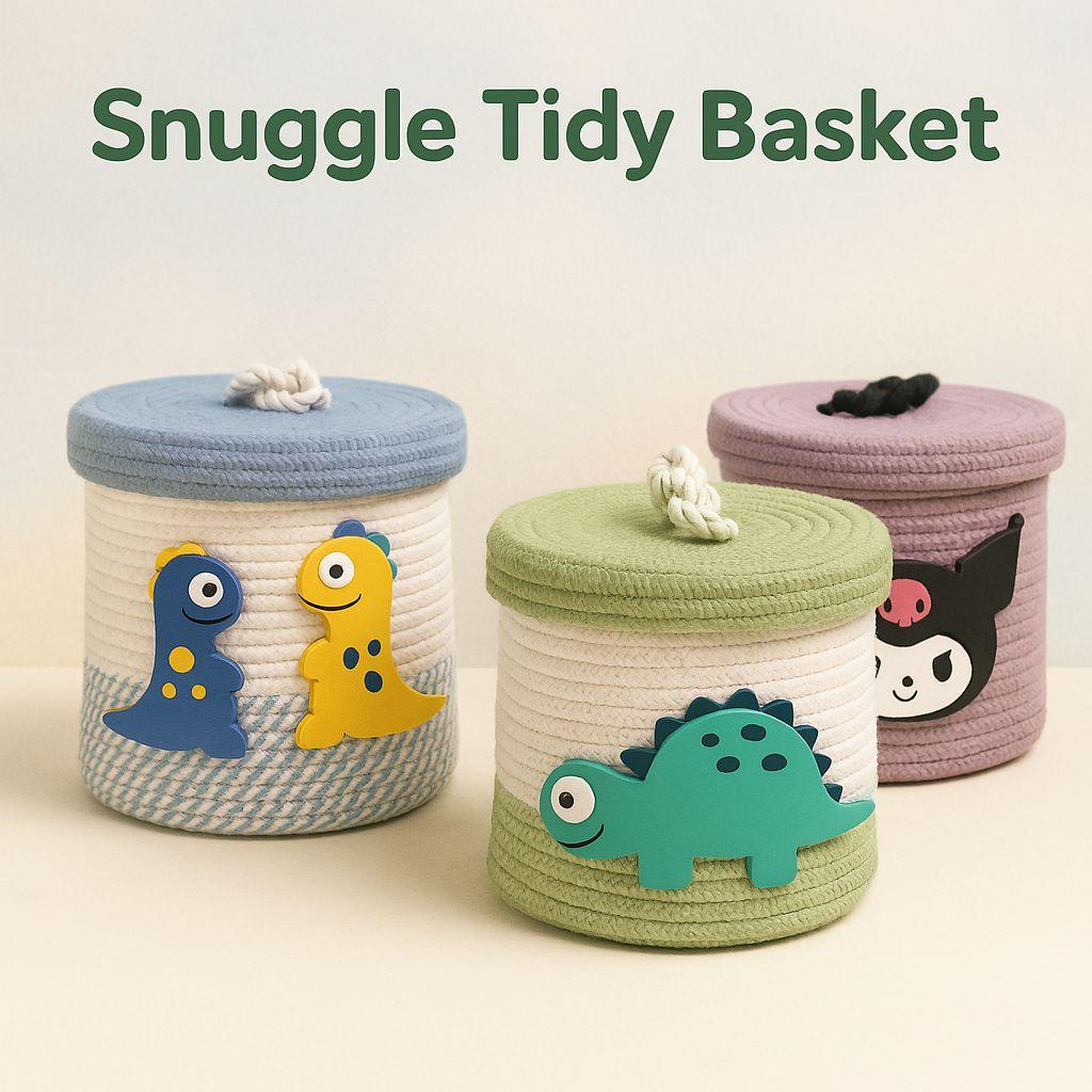 Woven Baby Storage Bin– Soft Cotton Rope Organizer (HANDCRAFTED)