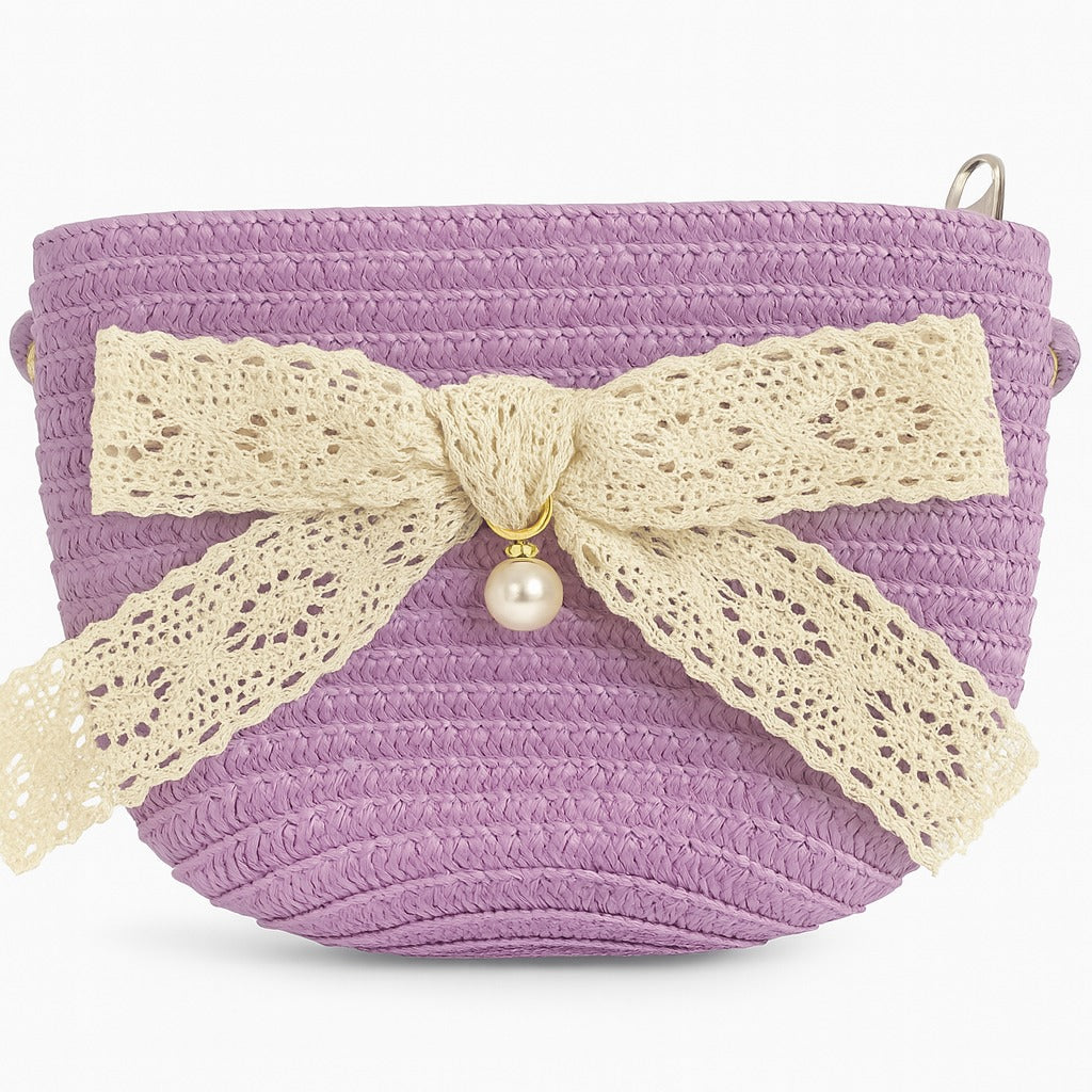 Korean Style Cute Mini Jute Sling Bag For Kids and Girls
