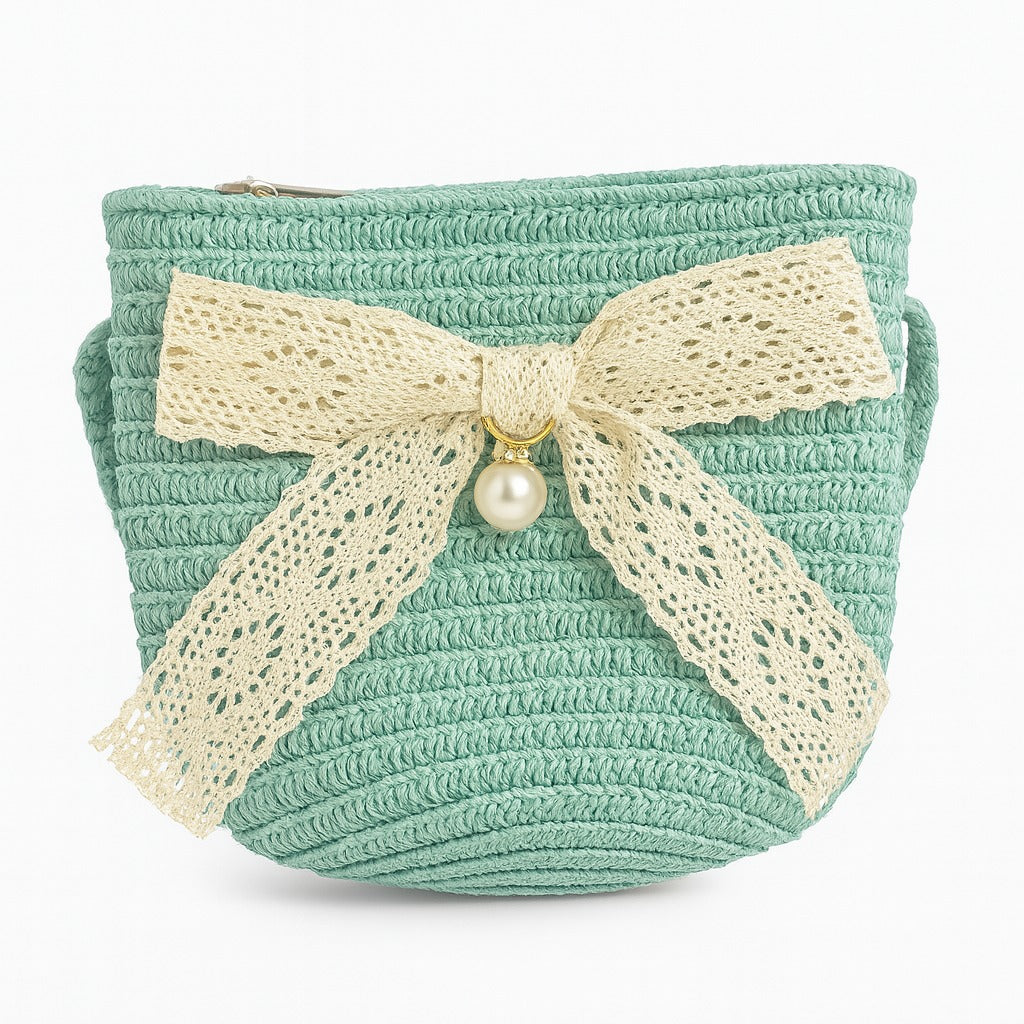 Korean Style Cute Mini Jute Sling Bag For Kids and Girls