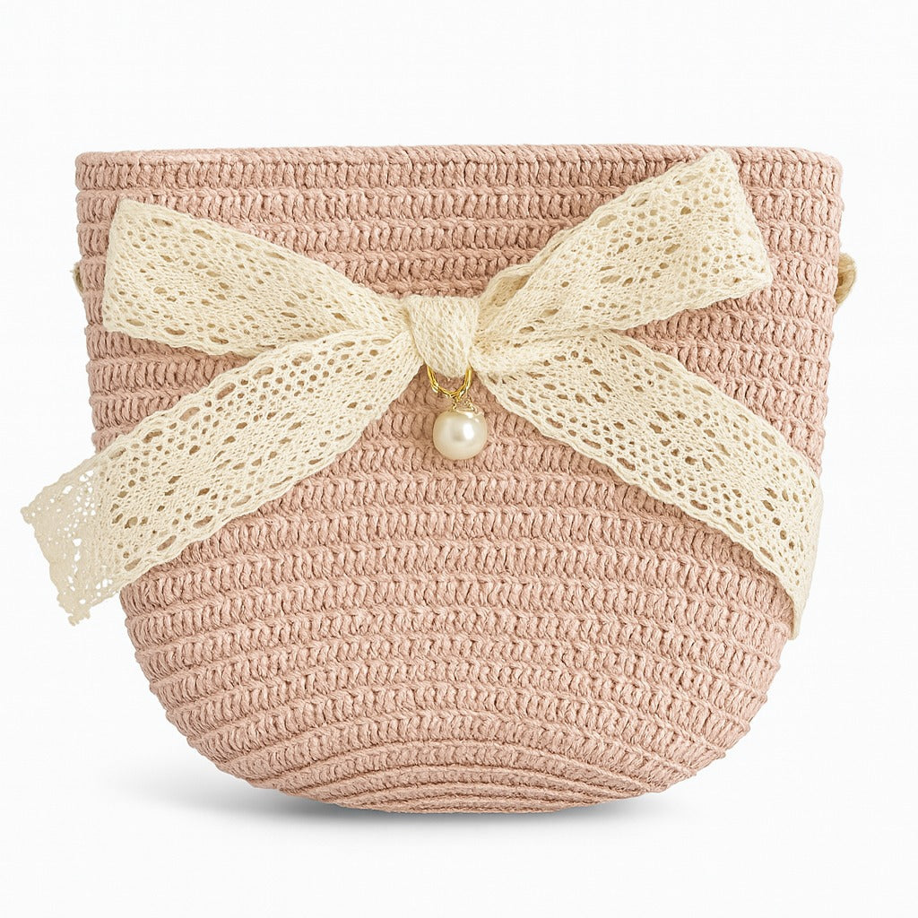 Korean Style Cute Mini Jute Sling Bag For Kids and Girls