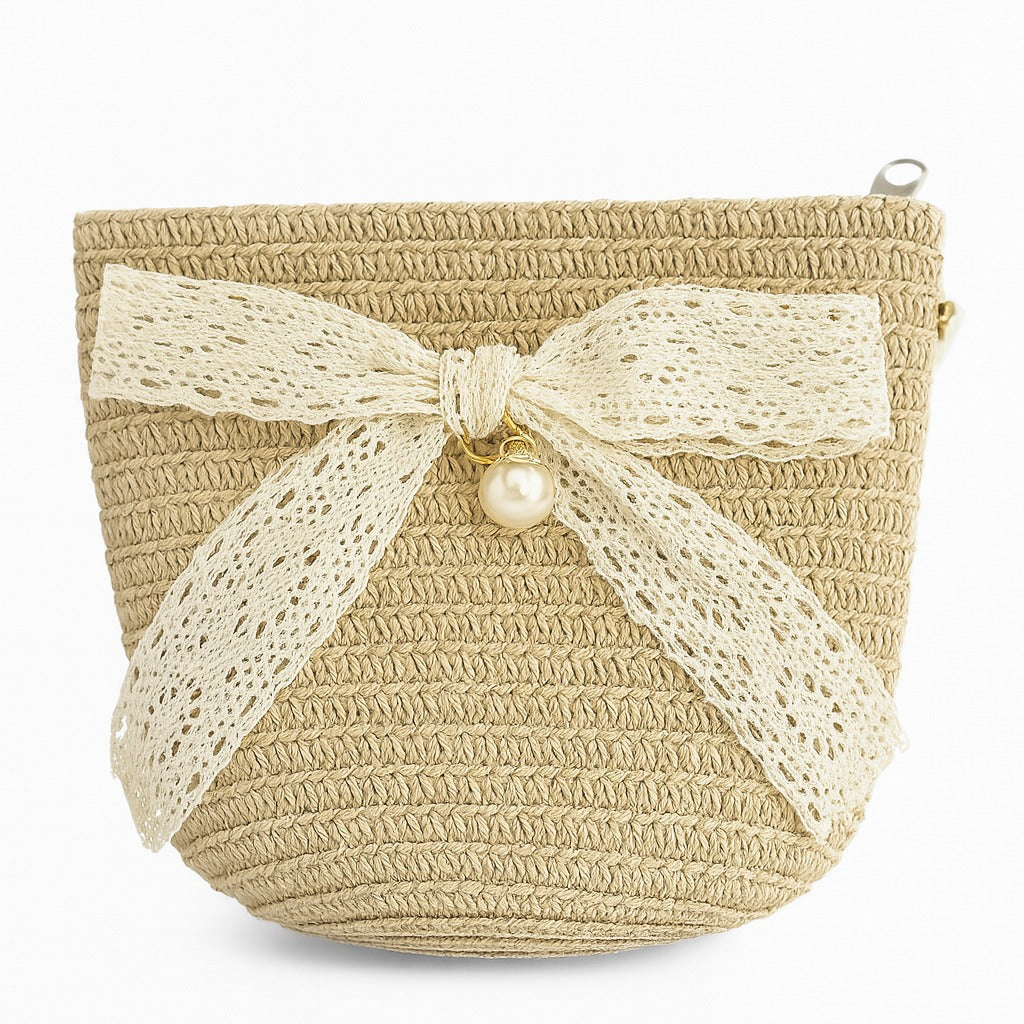 Korean Style Cute Mini Jute Sling Bag For Kids and Girls