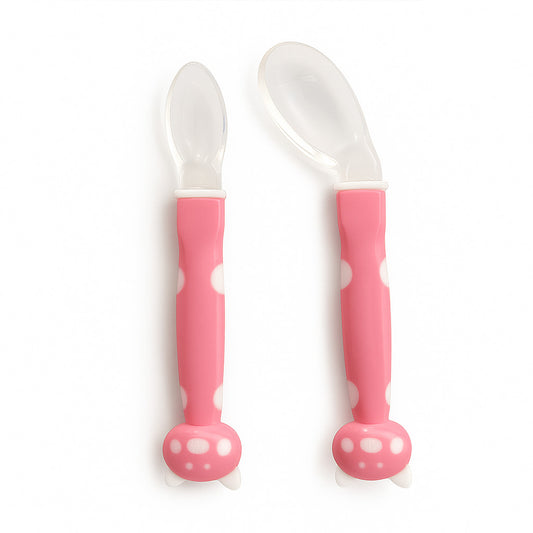 Ergonomic Baby Spoons – Kitty Handle, BPA-Free