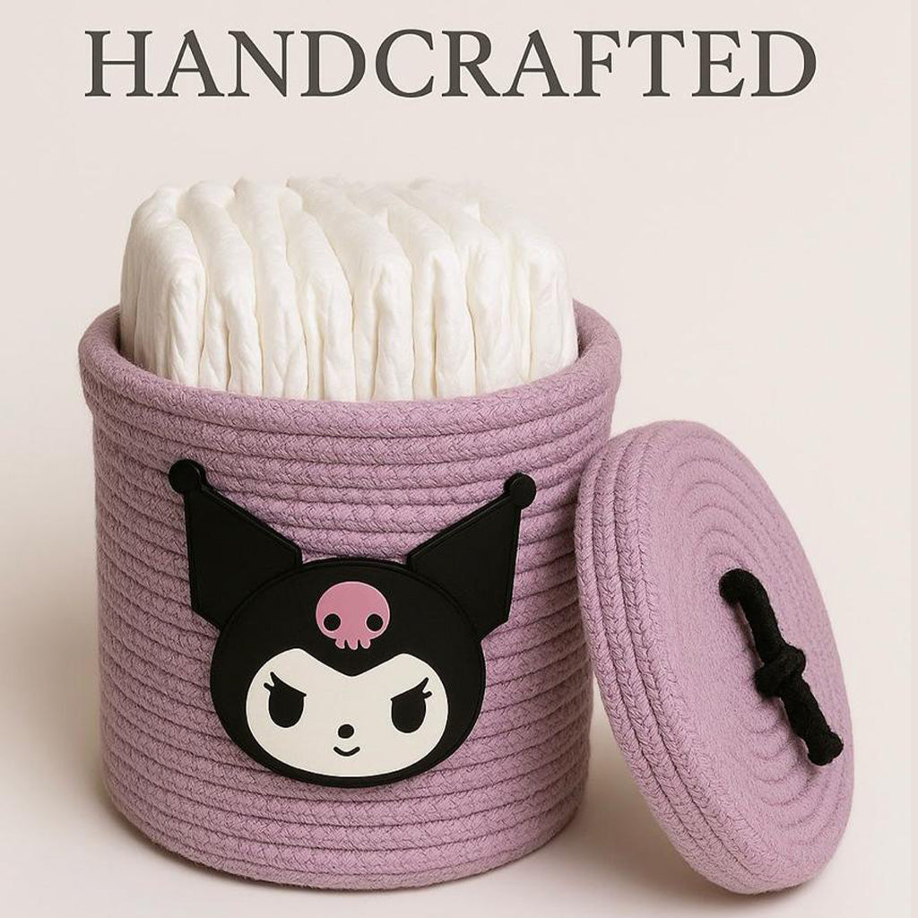 Woven Baby Storage Bin– Soft Cotton Rope Organizer (HANDCRAFTED)