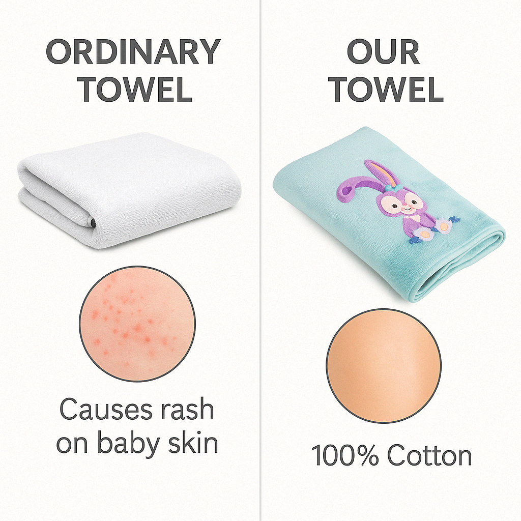 Snuggly, Soft & Super Absorbent – Perfect for Toddlers (100% COTTON)